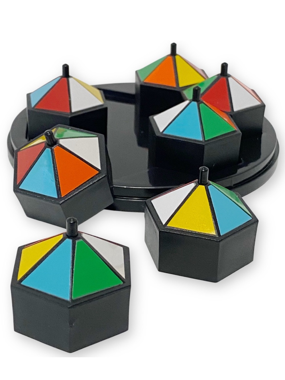 Circus Puzzler Vintage 1980s Hexagon Color Match Game Puzzle Rare Brain Teaser